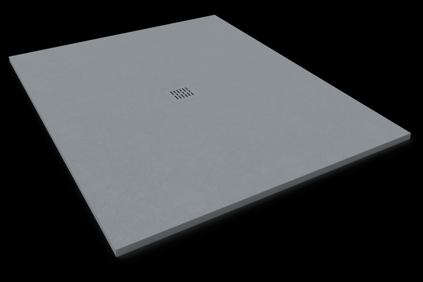 Plato de ducha RCHOME Modelo Santral en gris ventana, visto en perspectiva